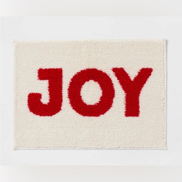 New 17” x 24” Christmas “Joy” Bath Rug - Wondershop - Picture 1 of 5